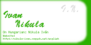 ivan nikula business card